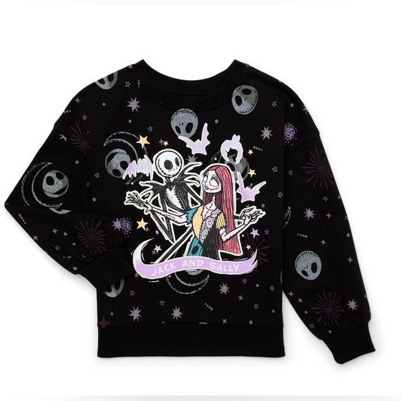 New Nightmare Before Christmas Girls Graphic Fleece Sweatshirt Large / XL - Picture 7 of 7